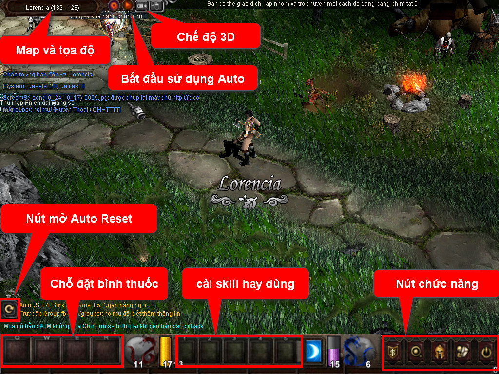 Chức năng chính của Game MU Châu Long