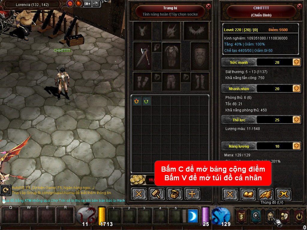 Chức năng chính của Game MU Châu Long